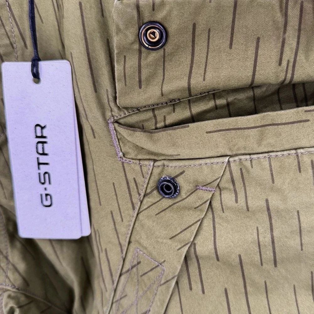 NEW G-Star Raw Mens 31/32 Cargo Pants 3D Regular Tapered Mayfly Rain Camo Green‎